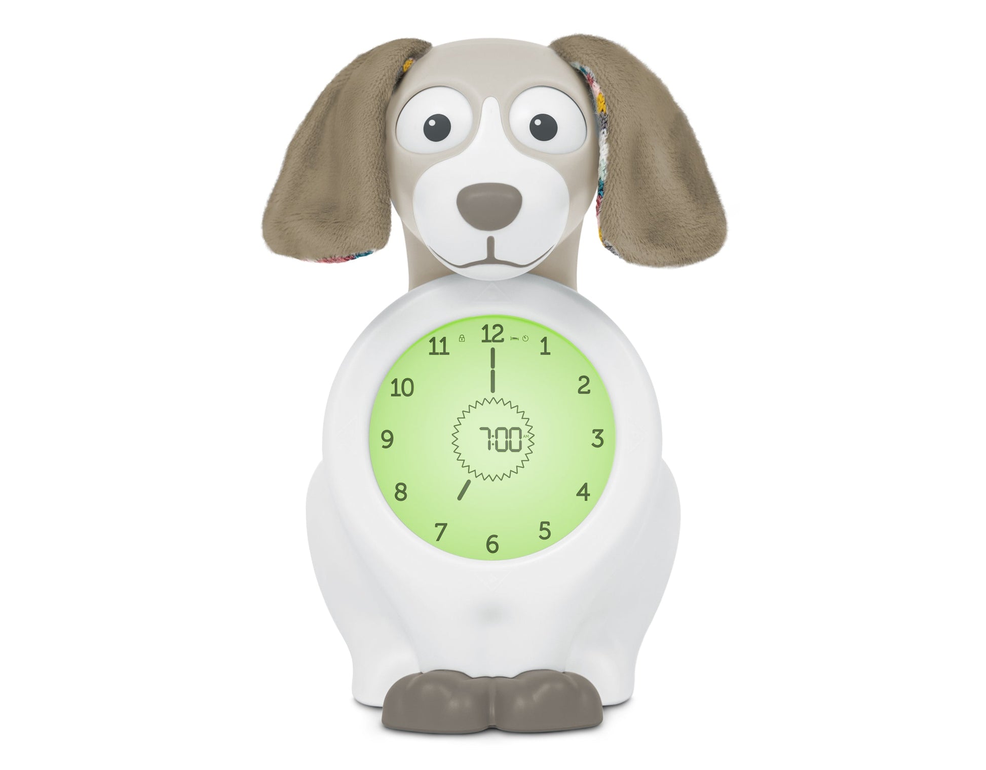 ZAZU Sleep Trainer Clock - Davy The Dog (Taupe)