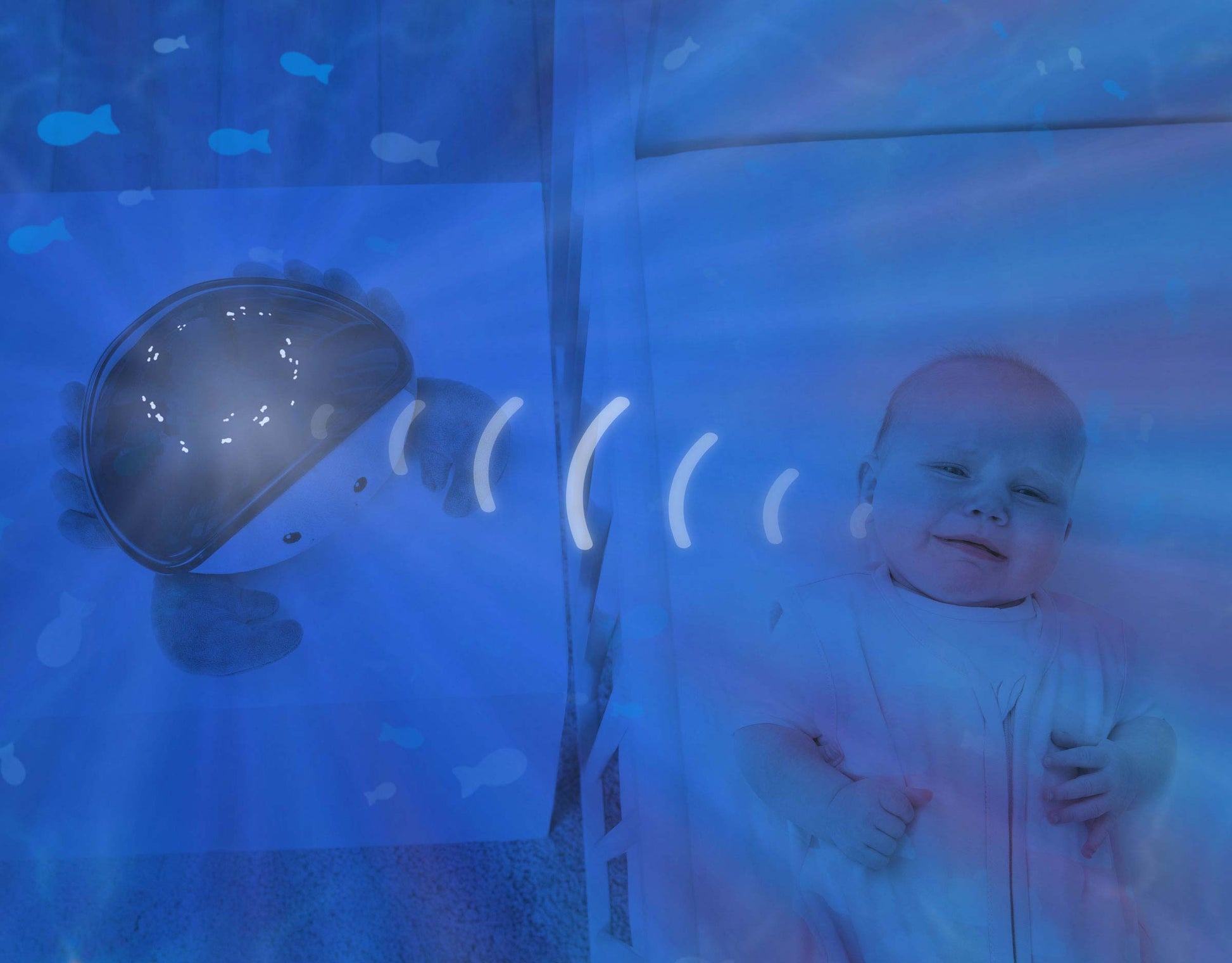 ZAZU Bedtime Projector - Cody The Crab With Ocean Projections