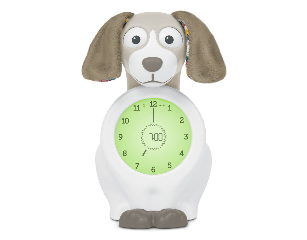 ZAZU Sleep Trainer Clock - Davy The Dog (Taupe)