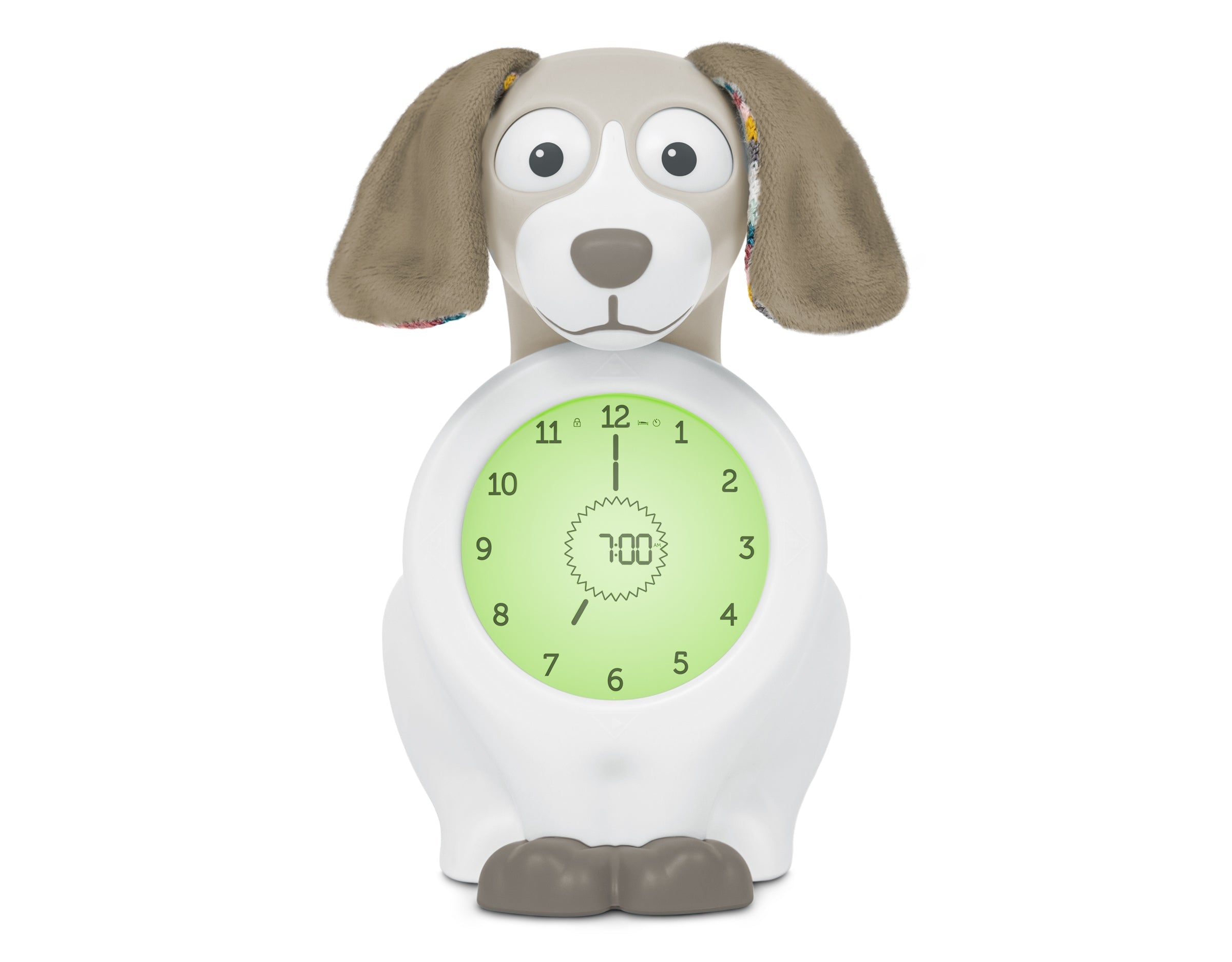 ZAZU Sleep Trainer Clock - Davy The Dog (Taupe)