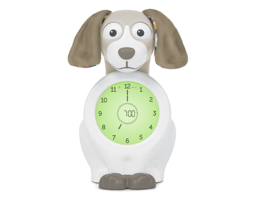 ZAZU Sleep Trainer Clock - Davy The Dog (Taupe)