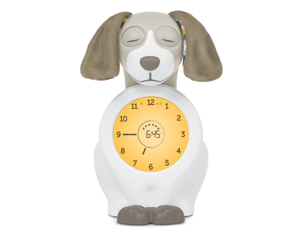 ZAZU Sleep Trainer Clock - Davy The Dog (Taupe)
