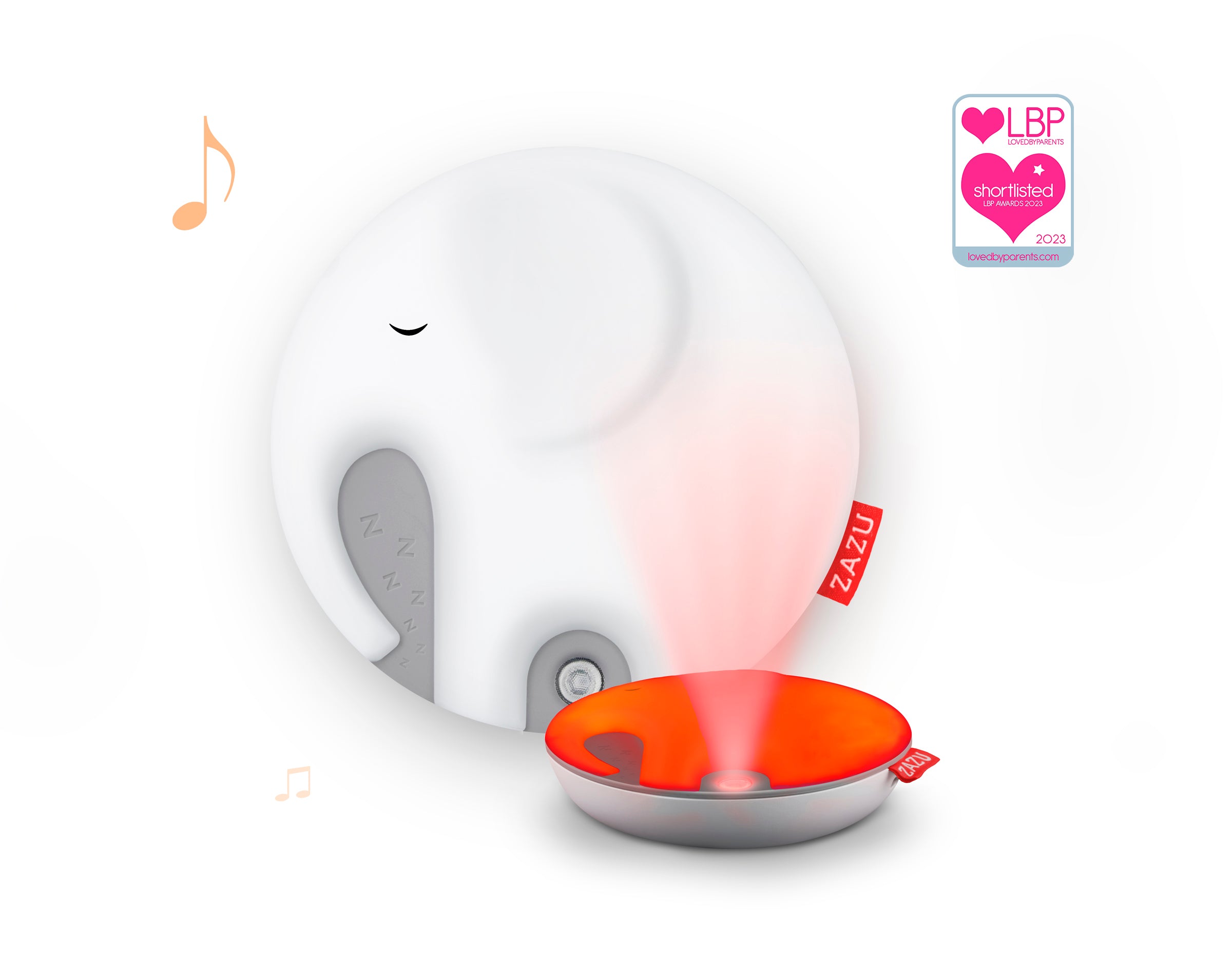 ZAZU Nightlight and White Noise Machine - Emmy The Elephant With Breathing Light