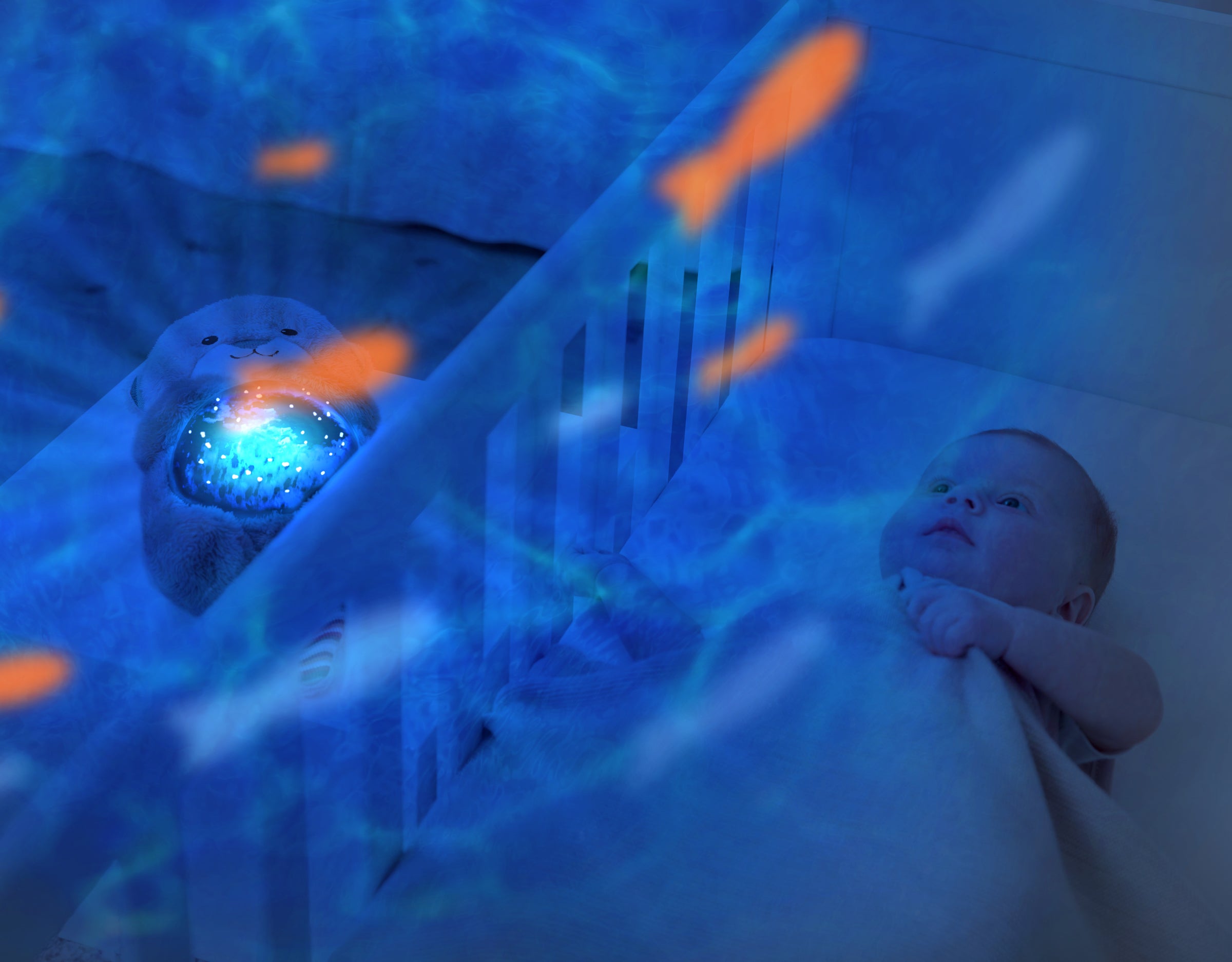 ZAZU Bedtime Projector - Otto The Otter With Ocean Projections