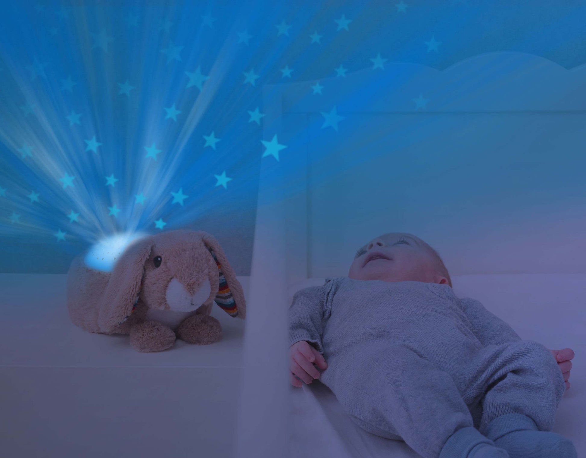 ZAZU Bedtime Projector - Ruby The Rabbit With Star Projections