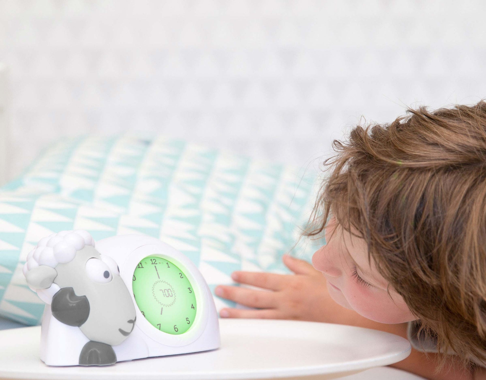 ZAZU Sleep Trainer Clock - Sam The Sheep (Grey)