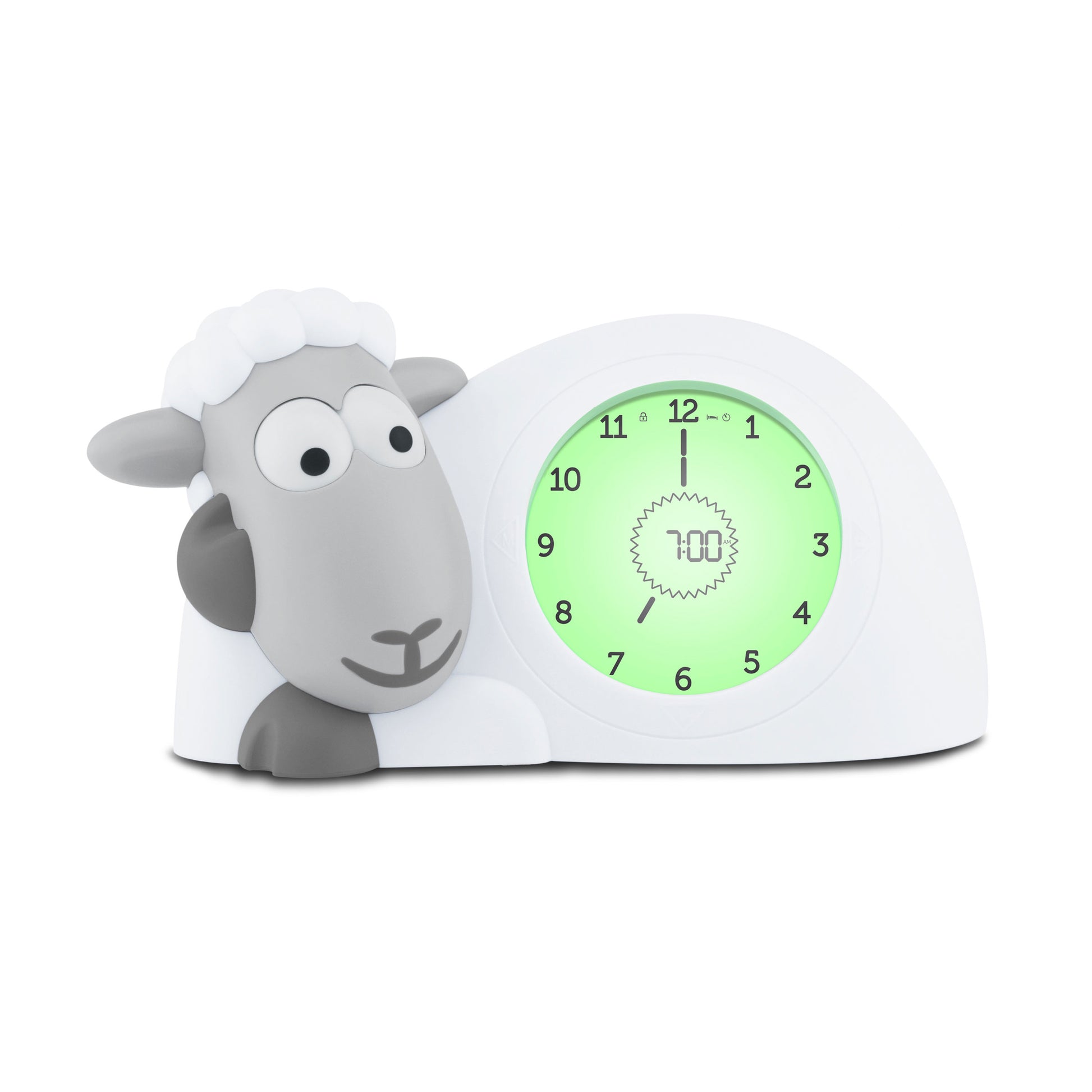 ZAZU Sleep Trainer Clock - Sam The Sheep (Grey)