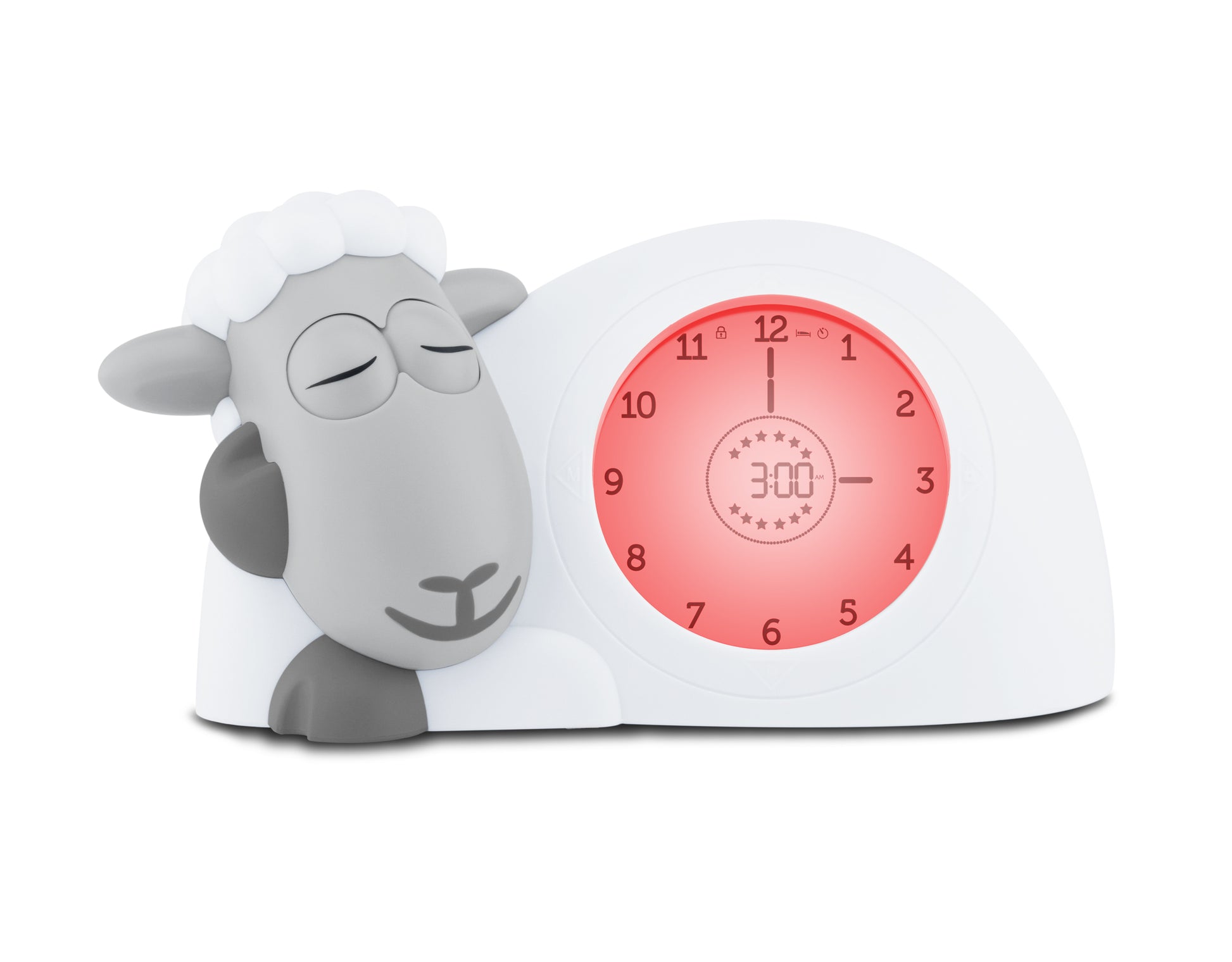 ZAZU Sleep Trainer Clock - Sam The Sheep (Grey)