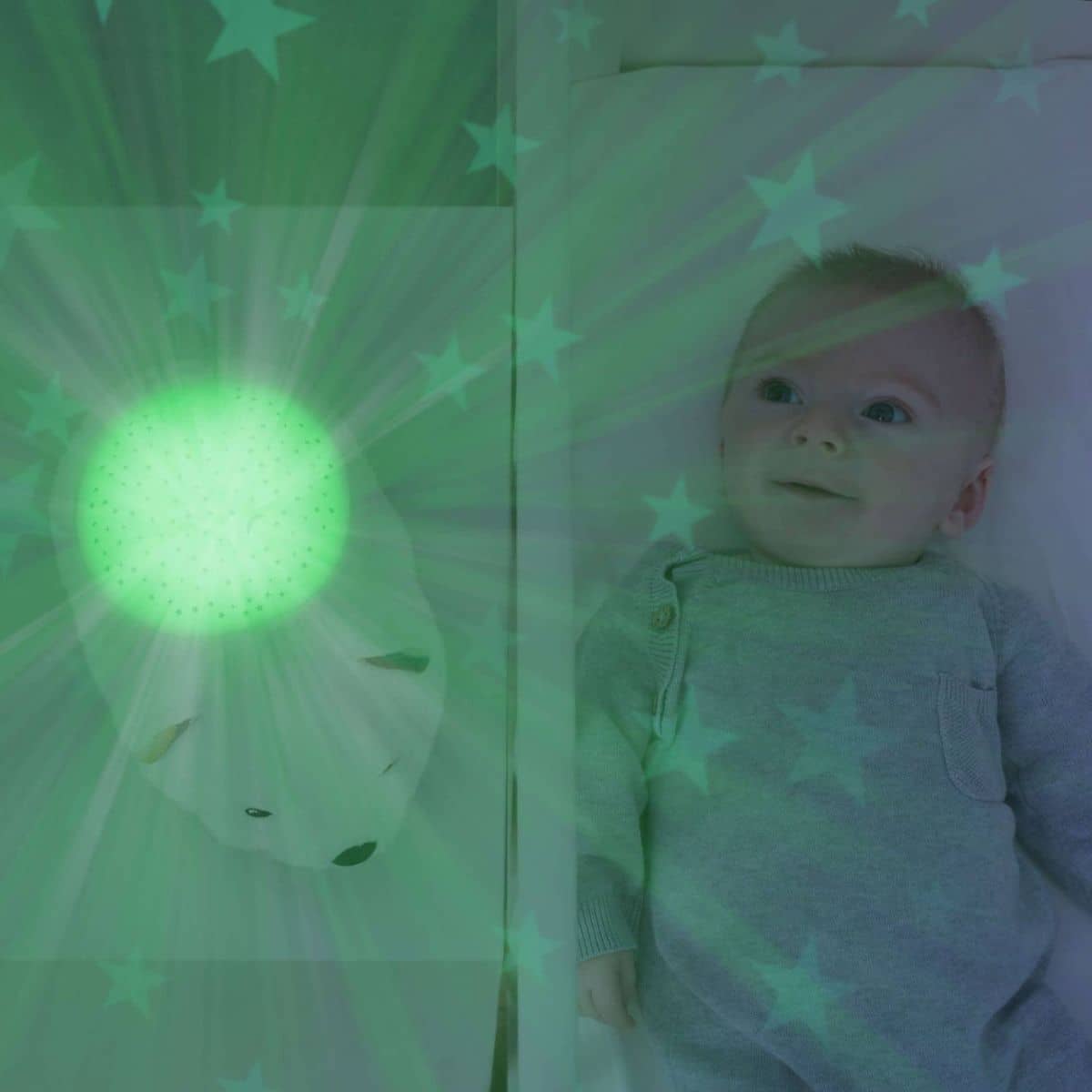 Bedtime Projector - Polly The Polar Bear With Star Projections