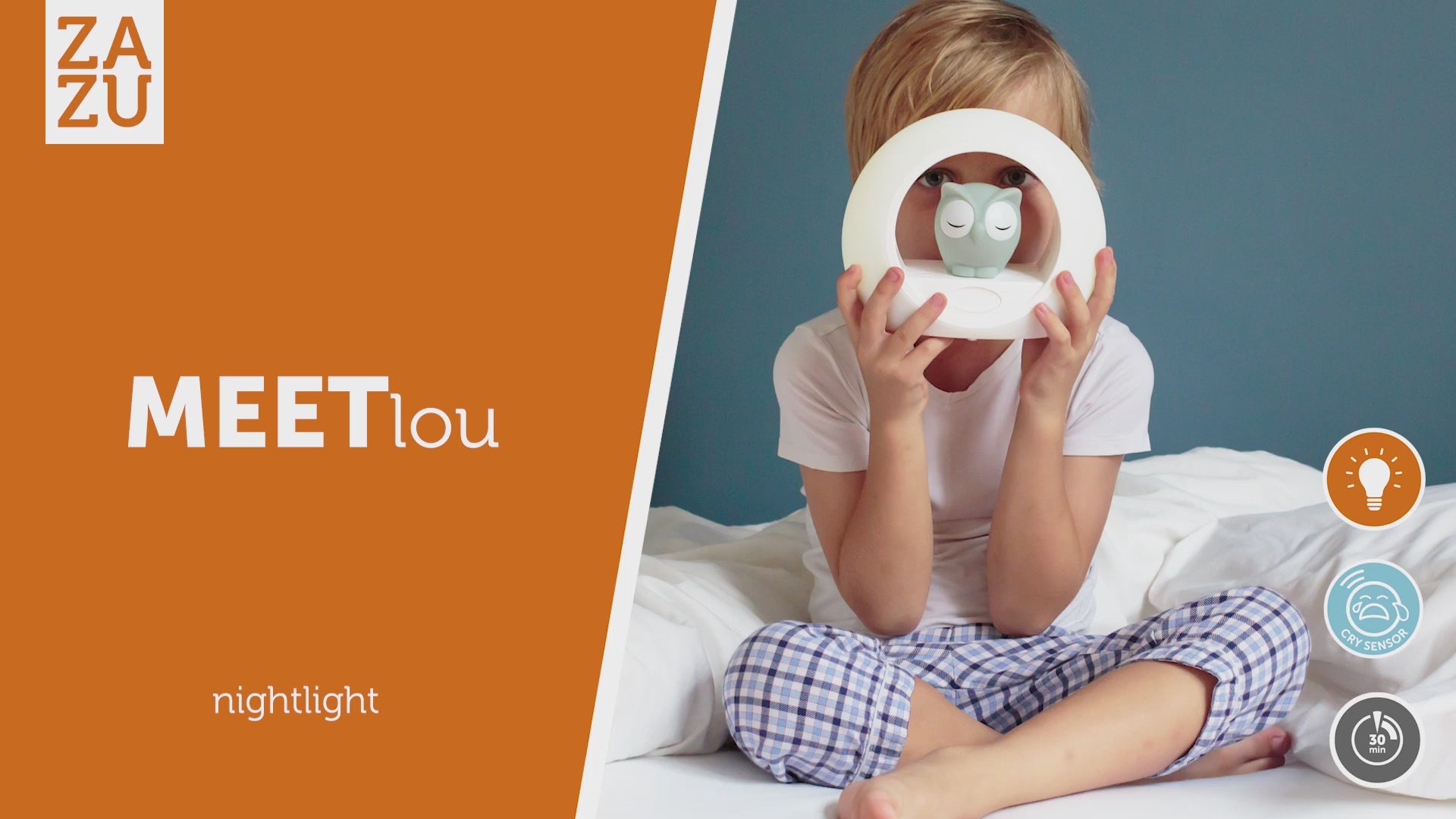 ZAZU Nightlight - Lou The Owl (Blue)