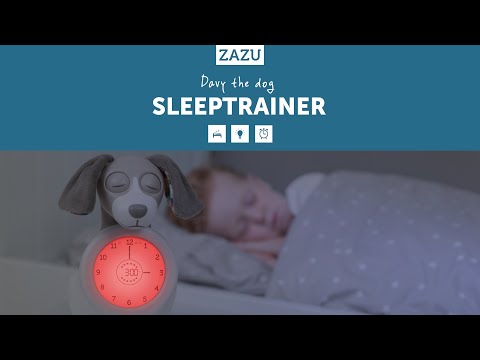 ZAZU Sleep Trainer Clock - Davy The Dog (Taupe)